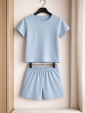 NWT Bubble Baby Toddler Boy Bamboo Blue Casual Short Set/Pajama - Size 18-24M